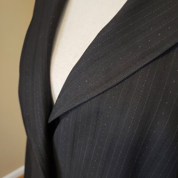 Semantiks Charcoal Gray Pinstripe Blazer Size 12 - Picture 5 of 5